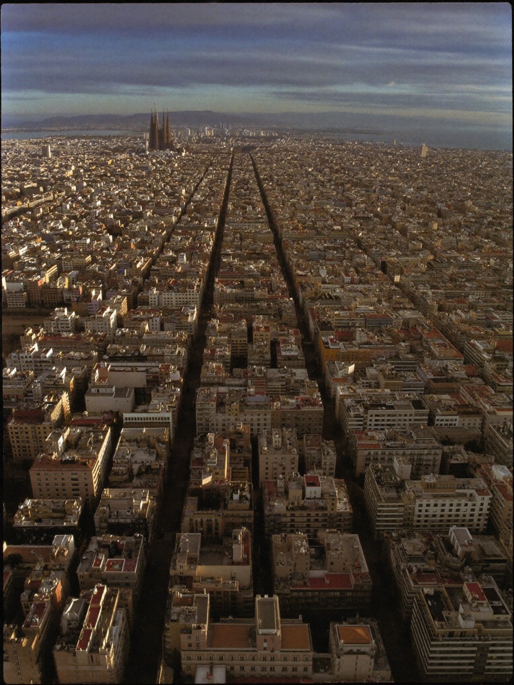 Barcelona Eixample with the Sagrada Família in the distance