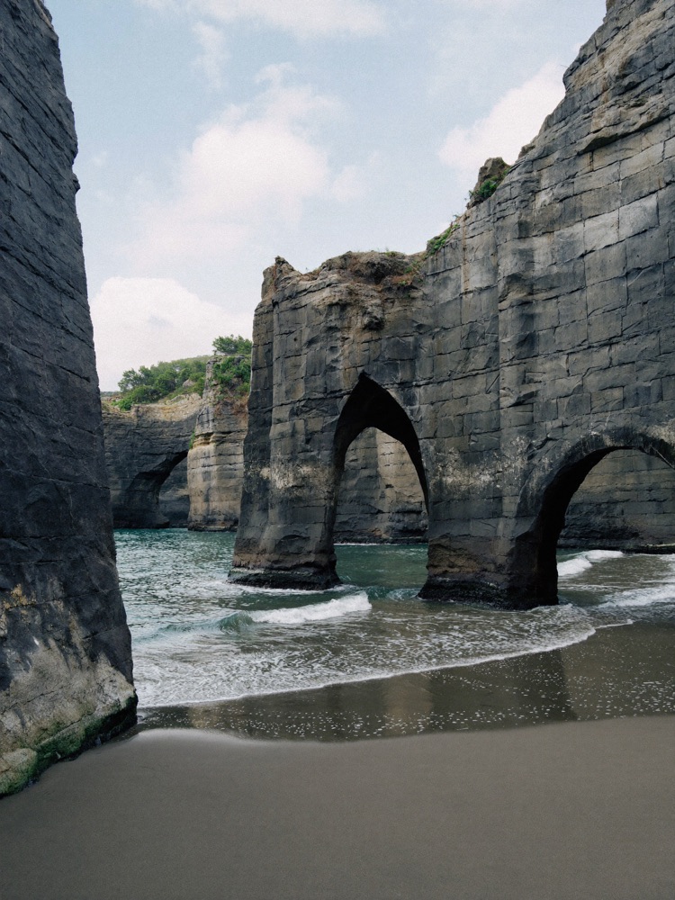 The rock arches of Praia das Catedrais near Ribadeo, Galicia